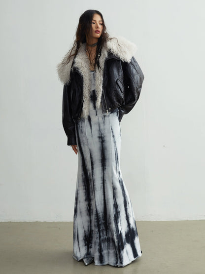 Tie-Dye Slim Strap Maxi Robe