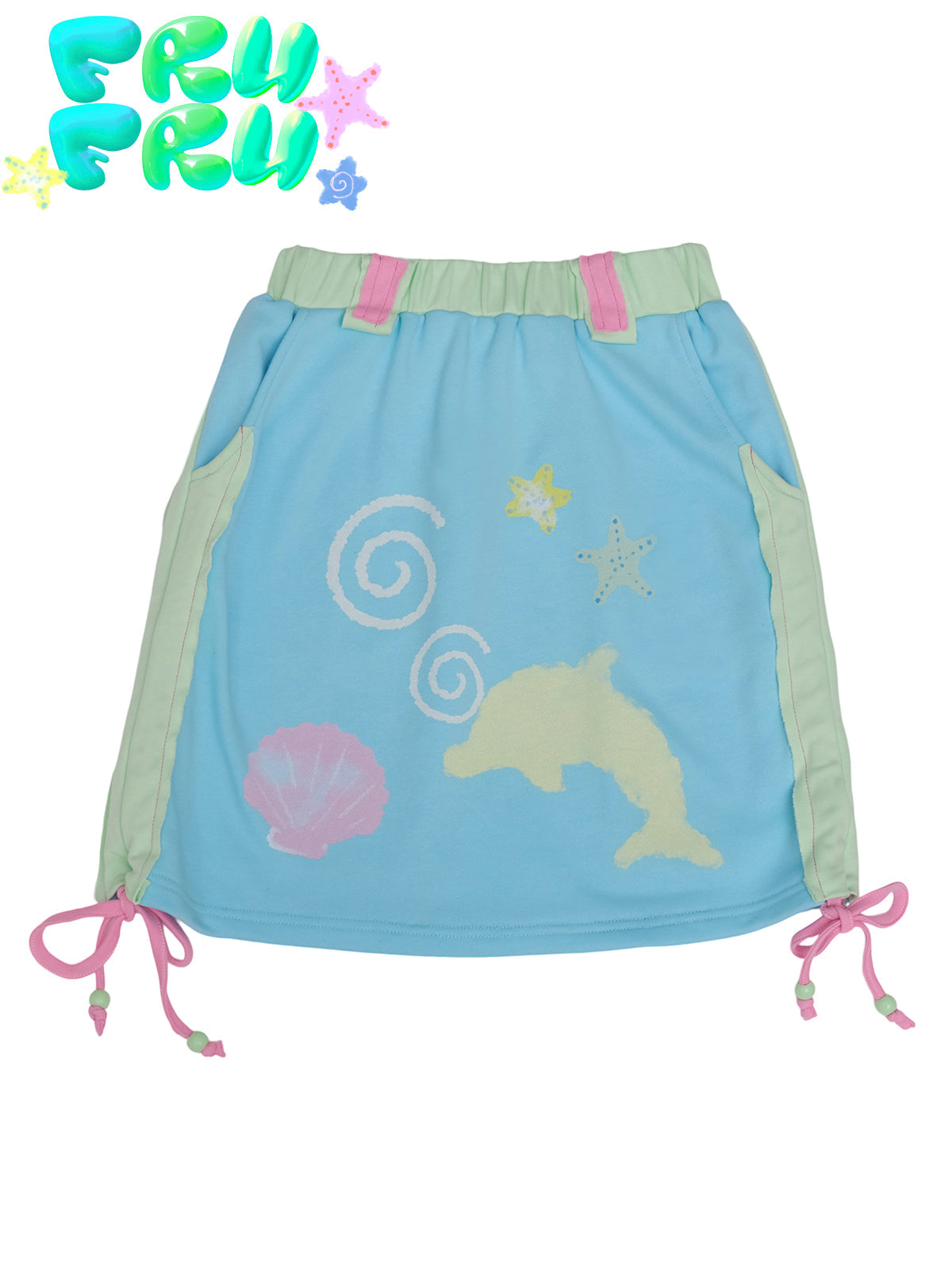 Cute Dolphin Print Skirt