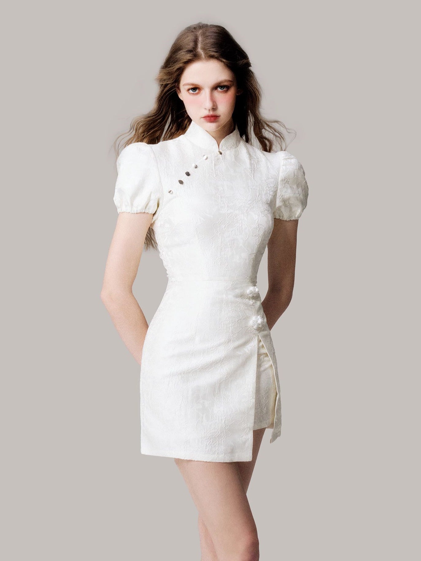 Chinese Style Three-dimensional Jacquard Slim Dress