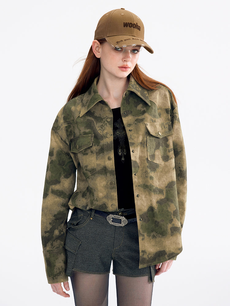 Camouflage Nichi Oversize Casual Shirt