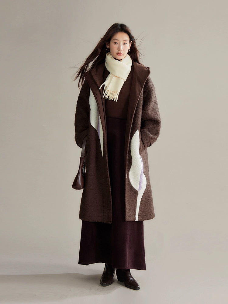 Calla Lily Stitched Hooded Coat