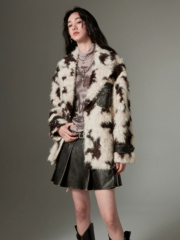 Animal Print Eco-friendly Fur Jacket