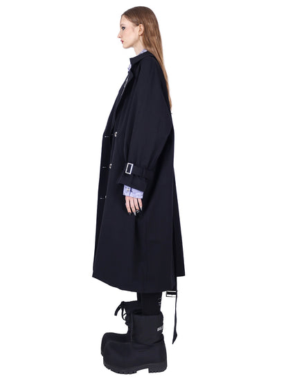 Reversible Splicing Loose Strap Coat