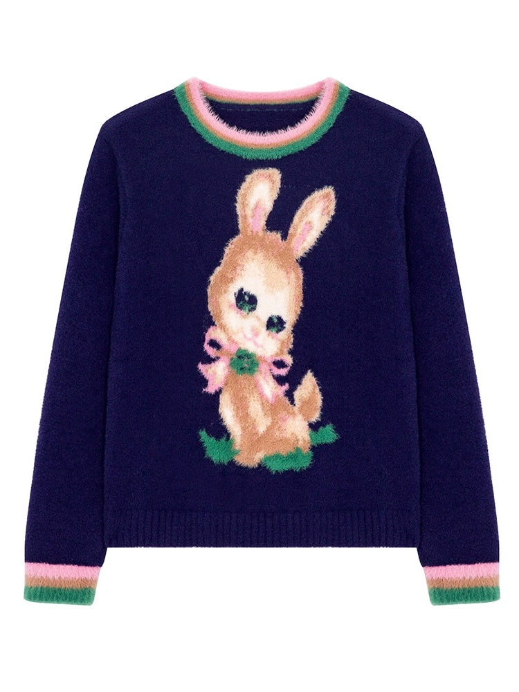 Retro Bunny Soft And Waxy Sweater