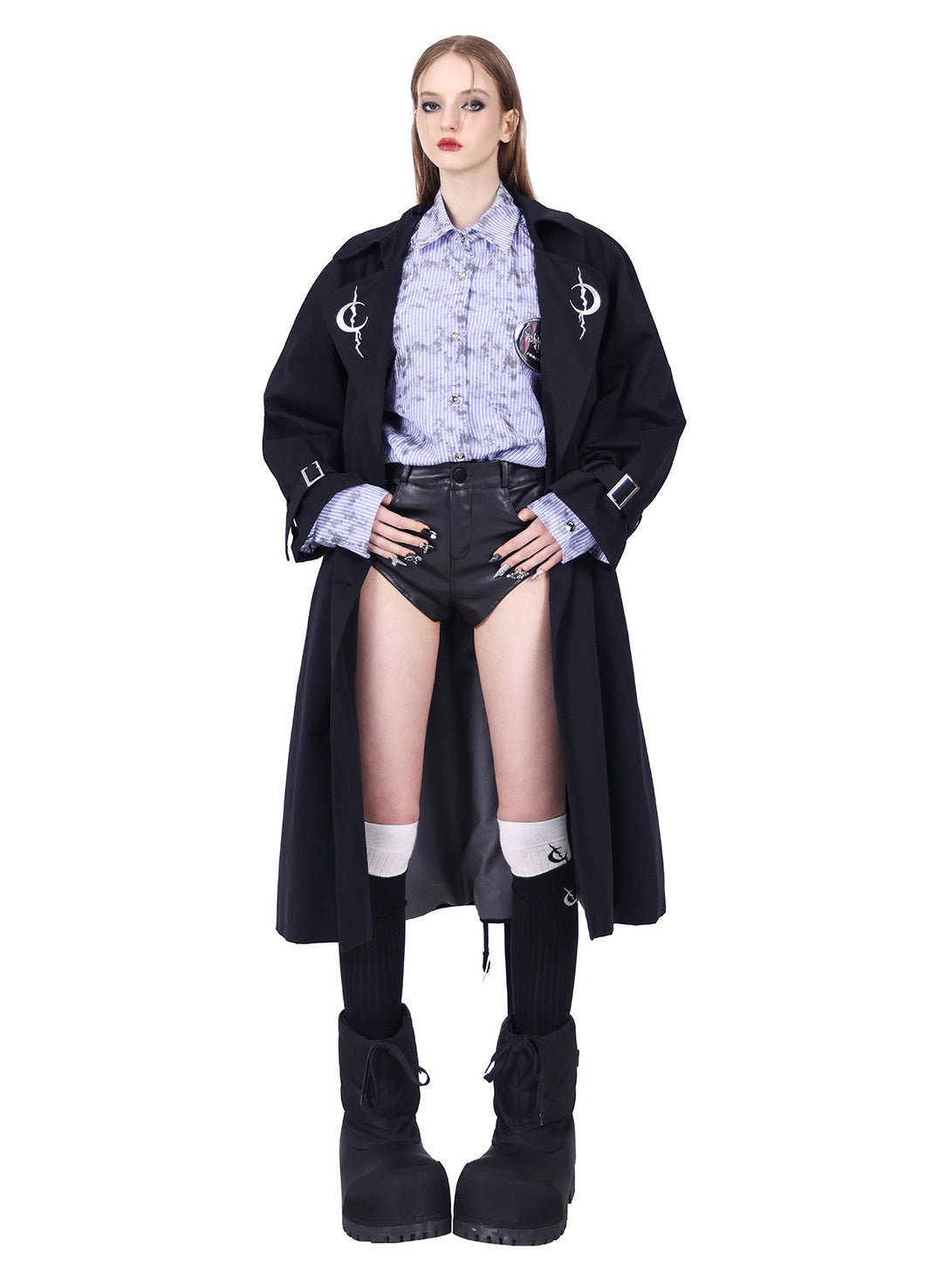 Reversible Splicing Loose Strap Coat