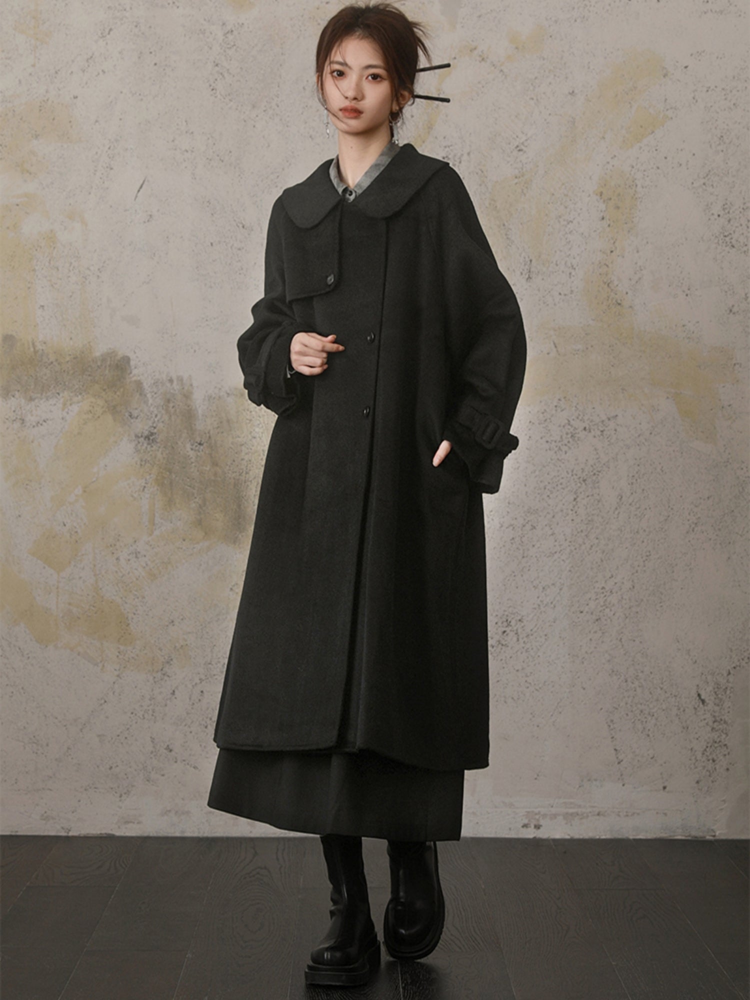 Double-sided Woolen College Style Coat