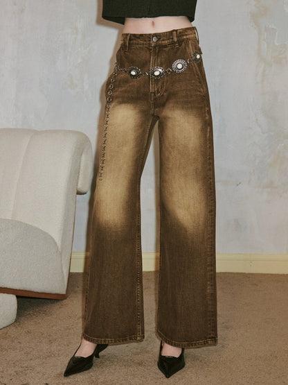 Delanne Jeans mit breitem Bein