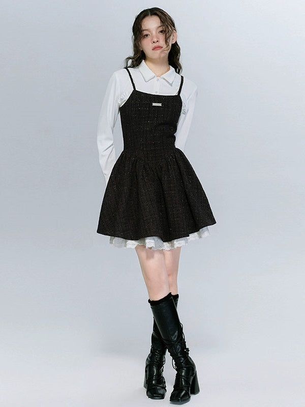 Small Fragrant Style Suspender Skirt