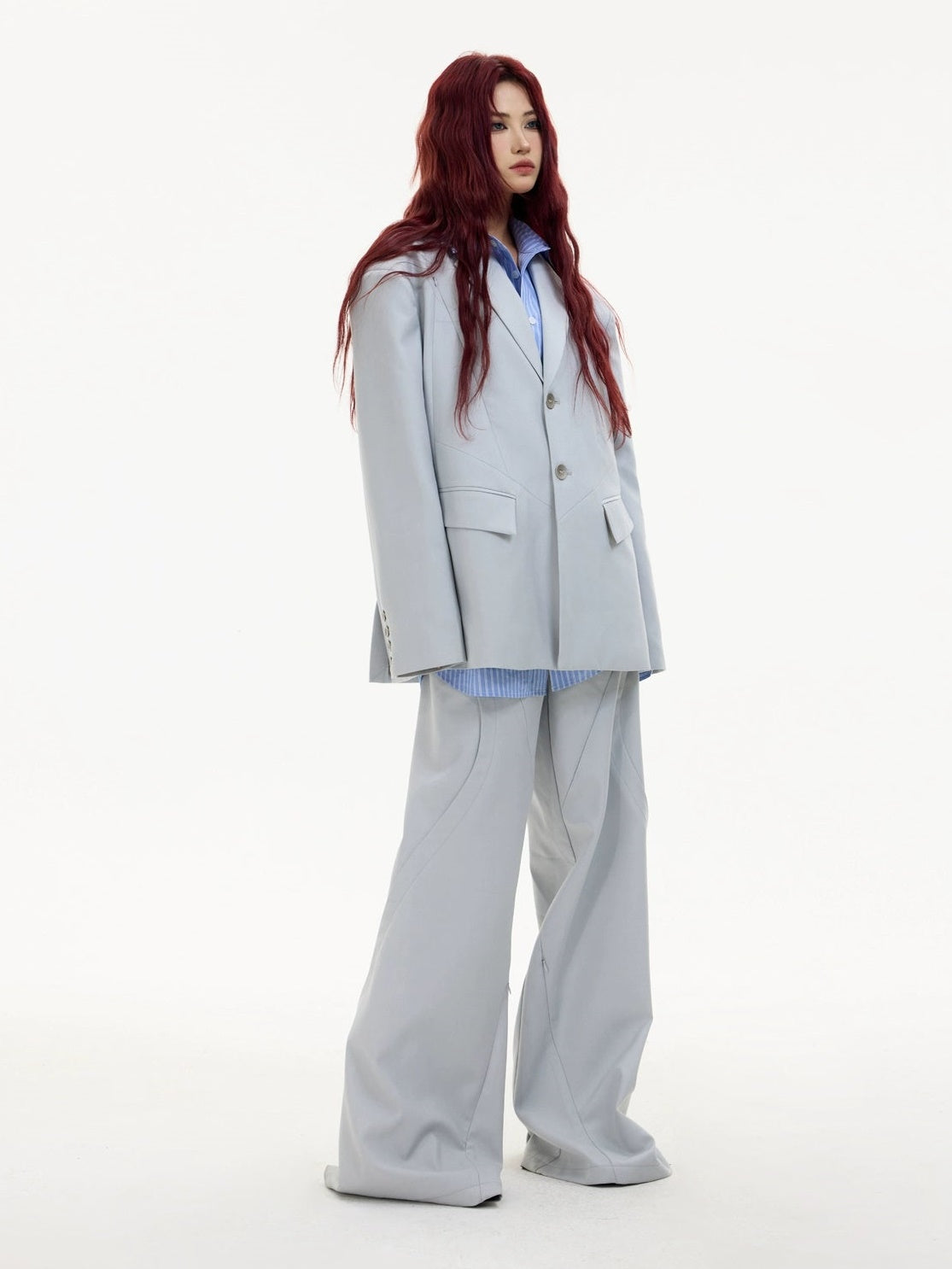 Hollow Design Niche Silhouette Jacket &amp; Hollow Wide Leg Pants