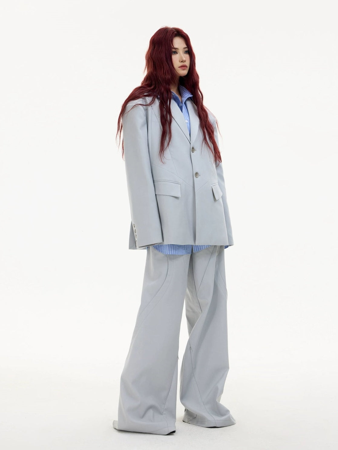 Hollow Flared Silhouette Wide-leg Pants &amp; Hollow Design Jacket