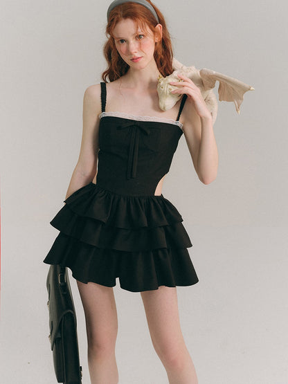 Hollow Suspender Cake Dress