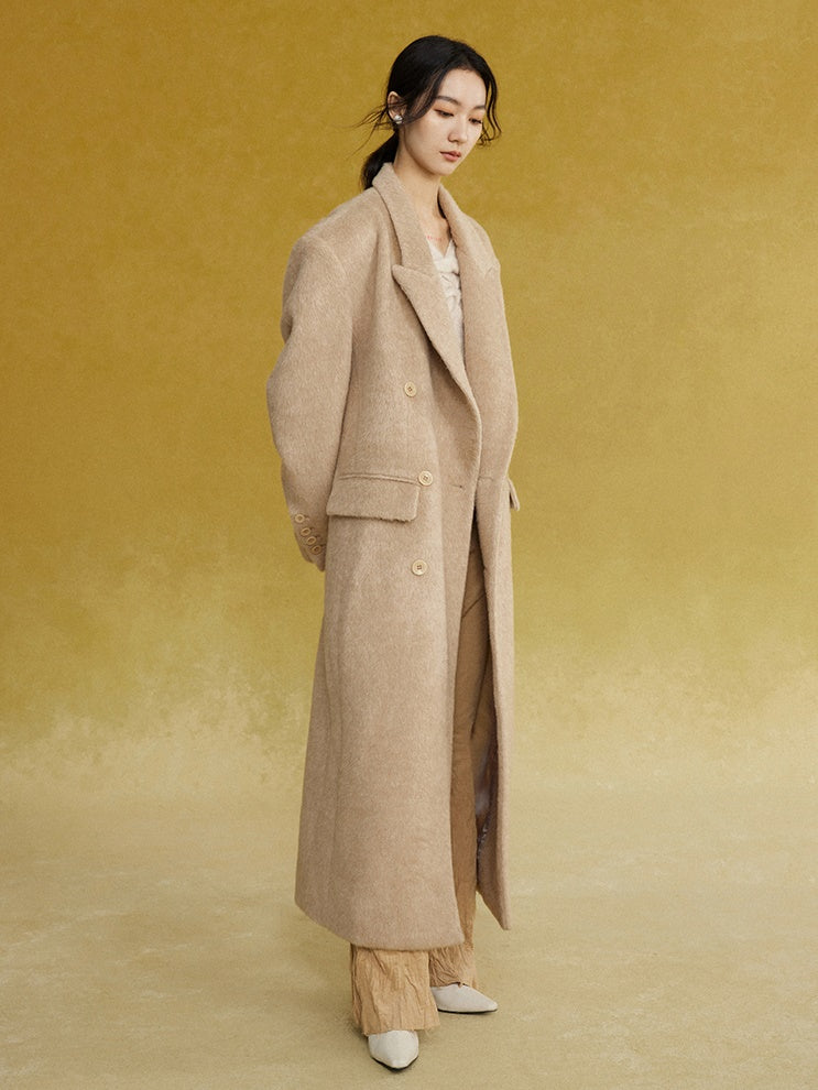 Long Oversized Double-breasted Coat