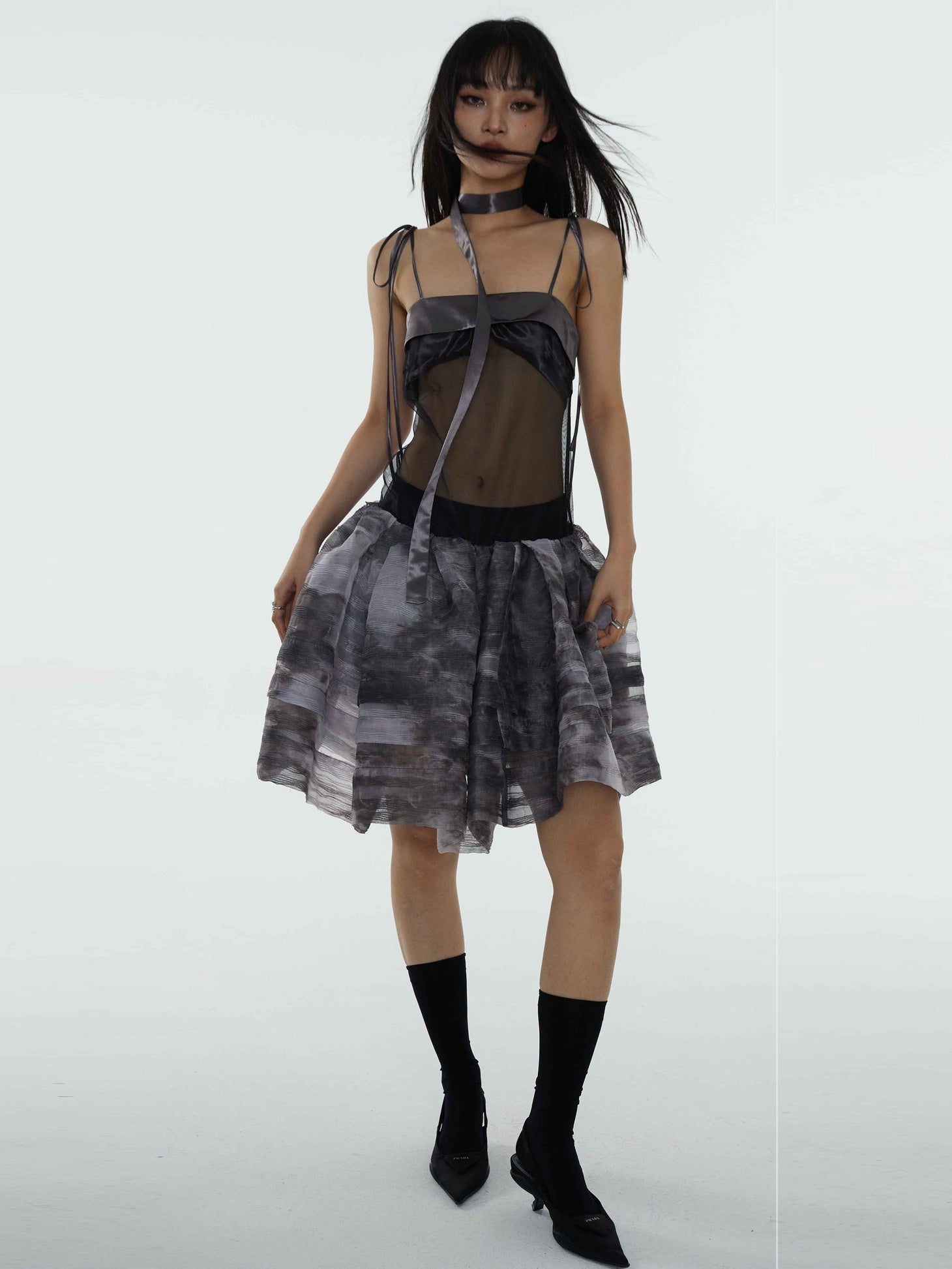 Mesh -Nähen -Tutu -Slip -Kleid