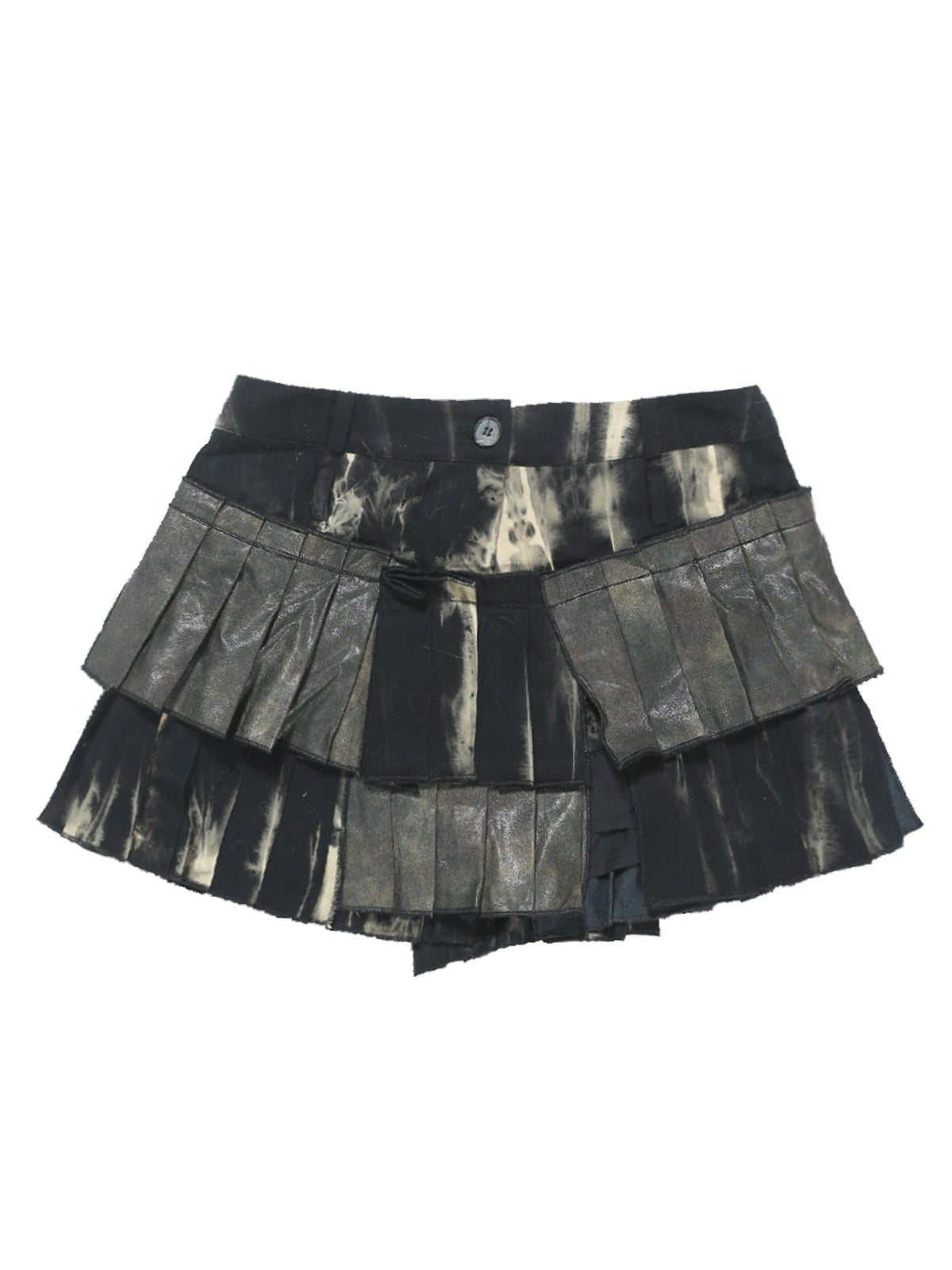 Patch PLEATED LOW WAIST SKIRT