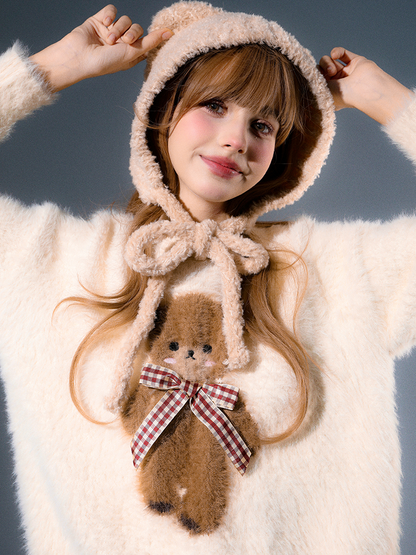 Bear Rabbit Round Neck Sweater