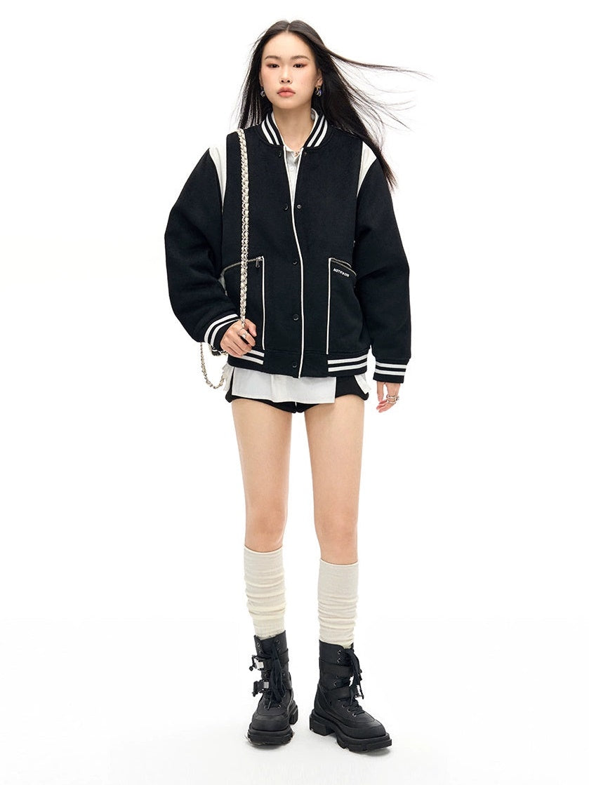 Baseball Jersey Woolen Jacket