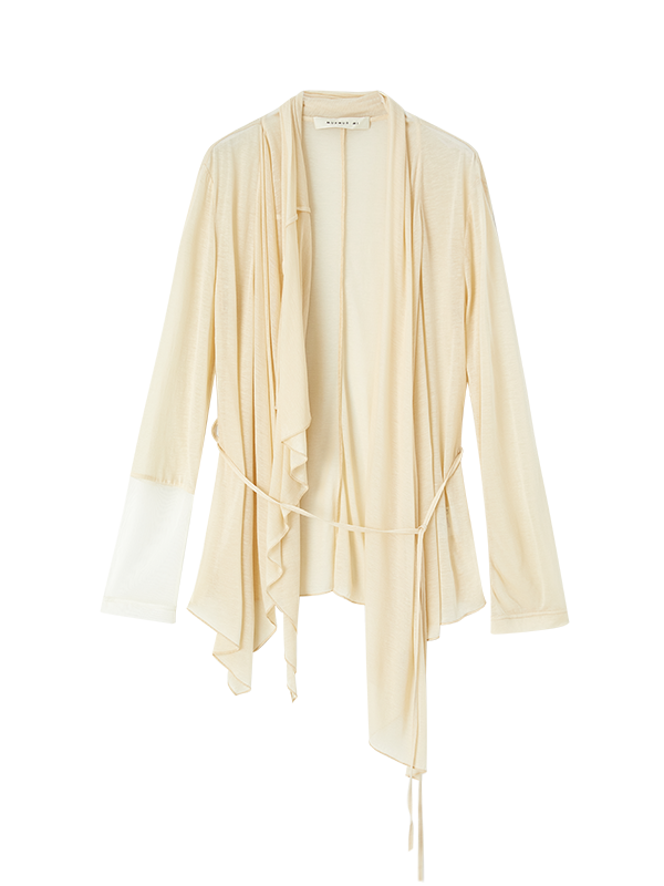 Light Knitted Drape Gown Cardigan