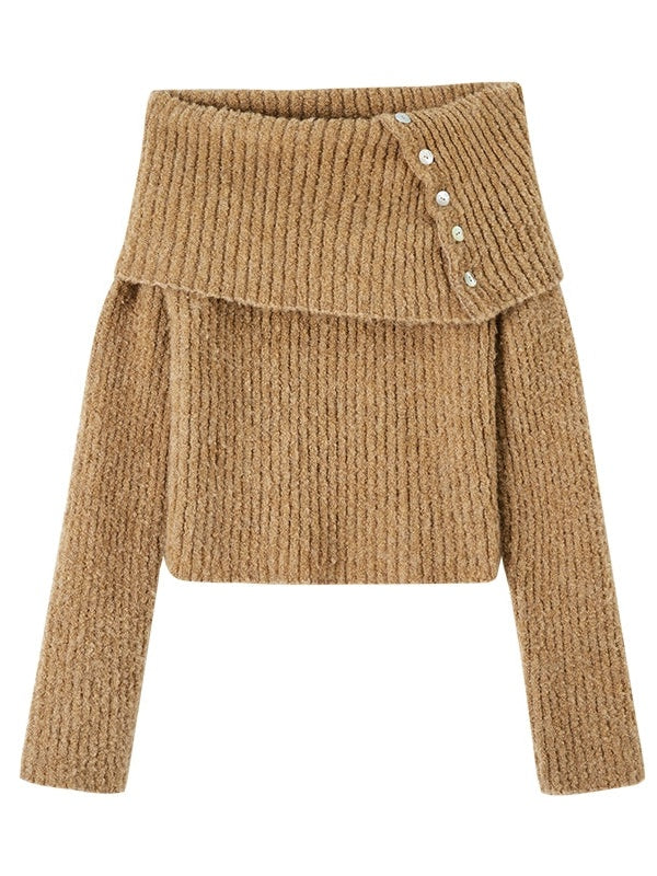 Großer Revers 2way Lib Sweater