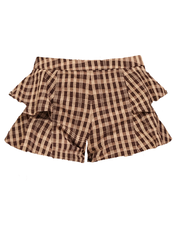 Plaid Ruffle Culottes