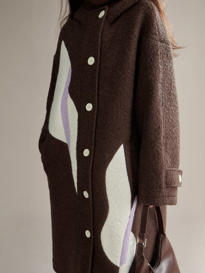 Calla Lily Stitched Hooded Coat