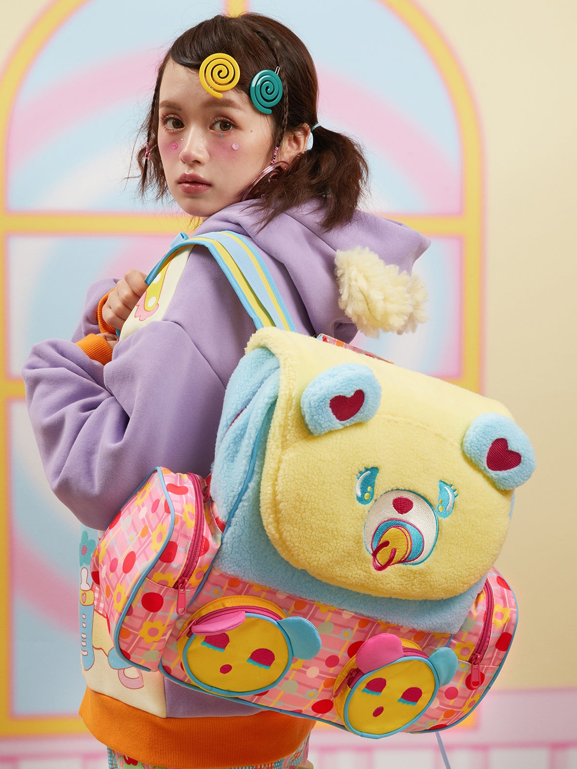 Plush Bear Large Capacity Backpack