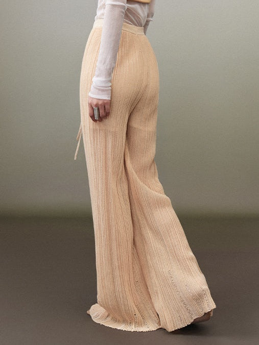 Straight Casual Knitted Wide-leg Pants