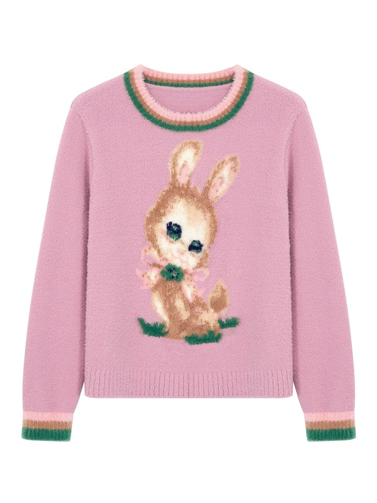 Retro Bunny Soft And Waxy Sweater