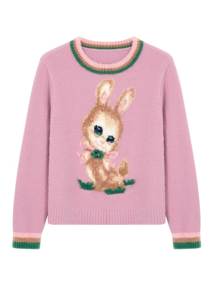 Retro Bunny Soft And Waxy Sweater