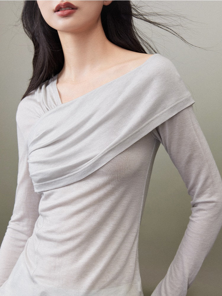 Wrap Sense Long-sleeved T-shirt