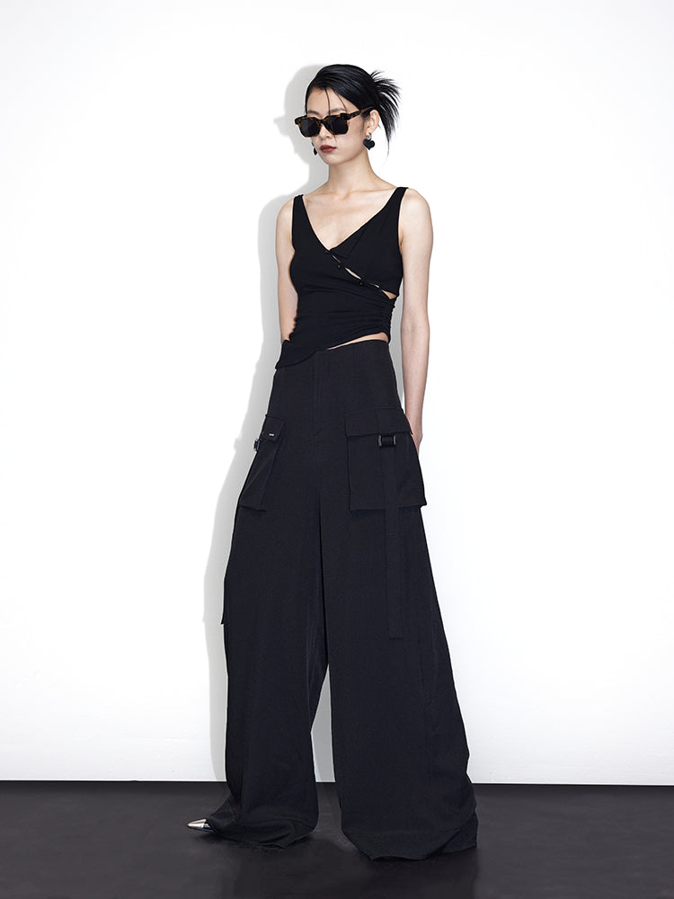 Large Pocket Tooling Wide-leg Pants