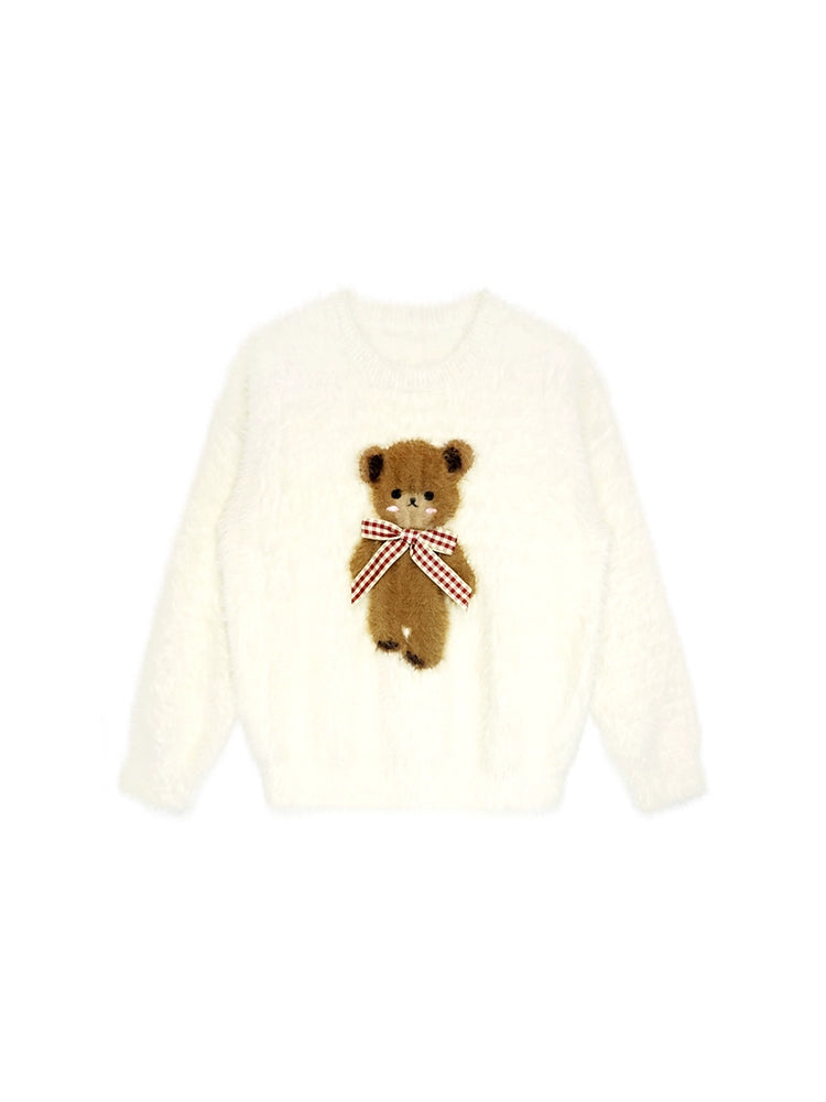 Bear Rabbit Round Neck Sweater