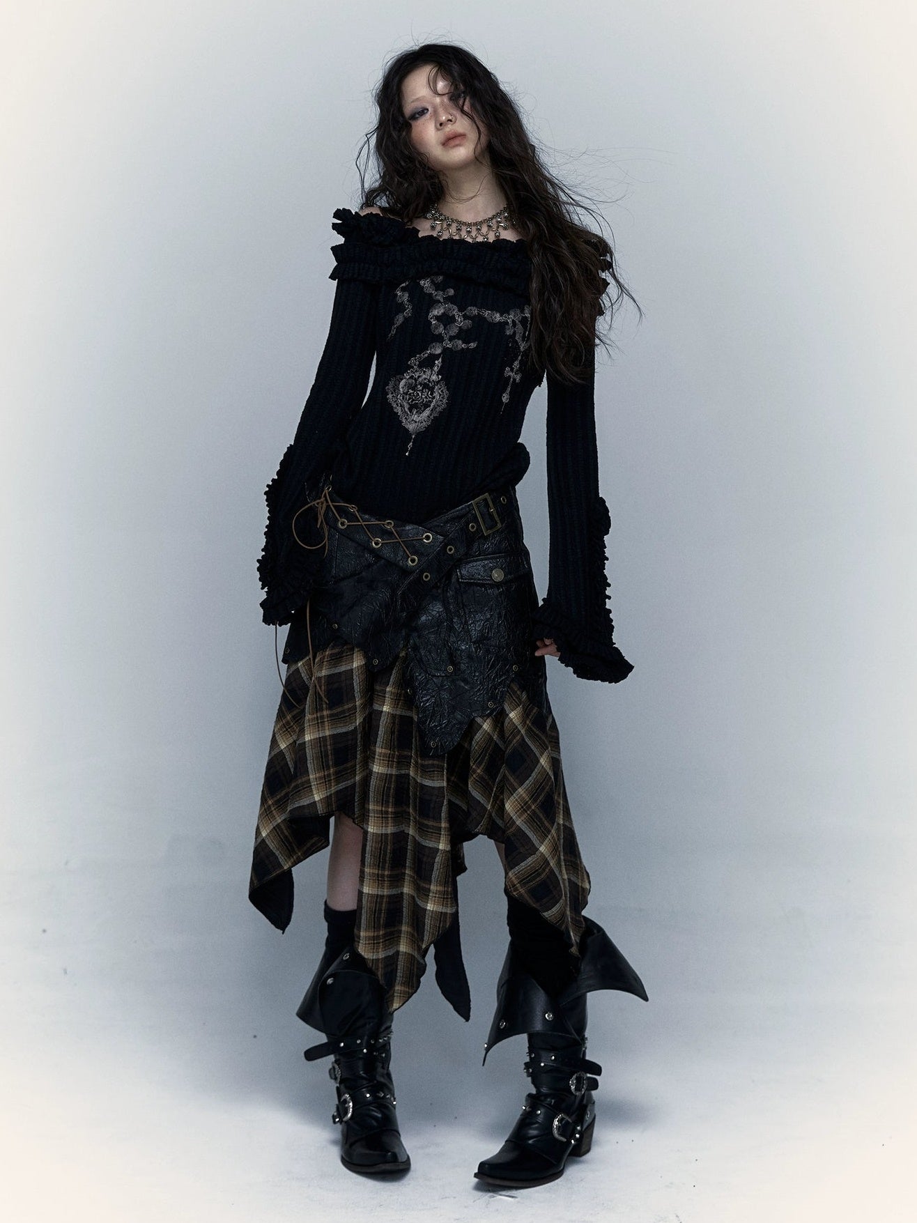 2way Punk Patchwork Kleid &amp; Rock