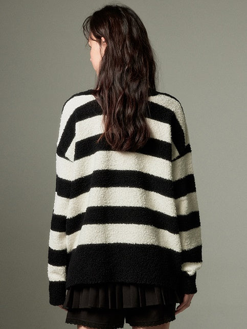 Border Strappy Knitted Pullover