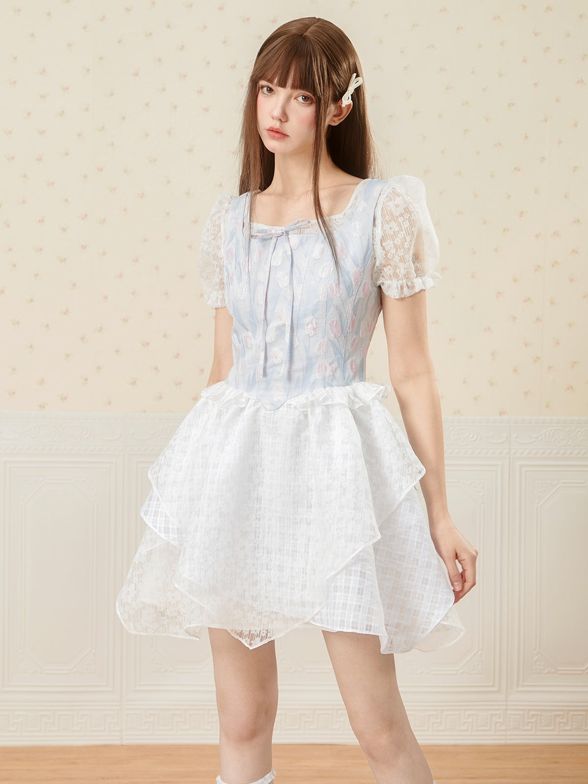 Robe de princesse tulip jacquard