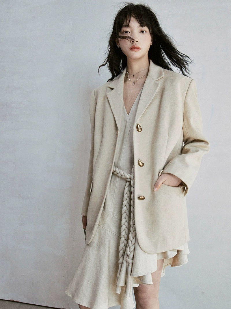 Wide Shoulder Oversized Jacket