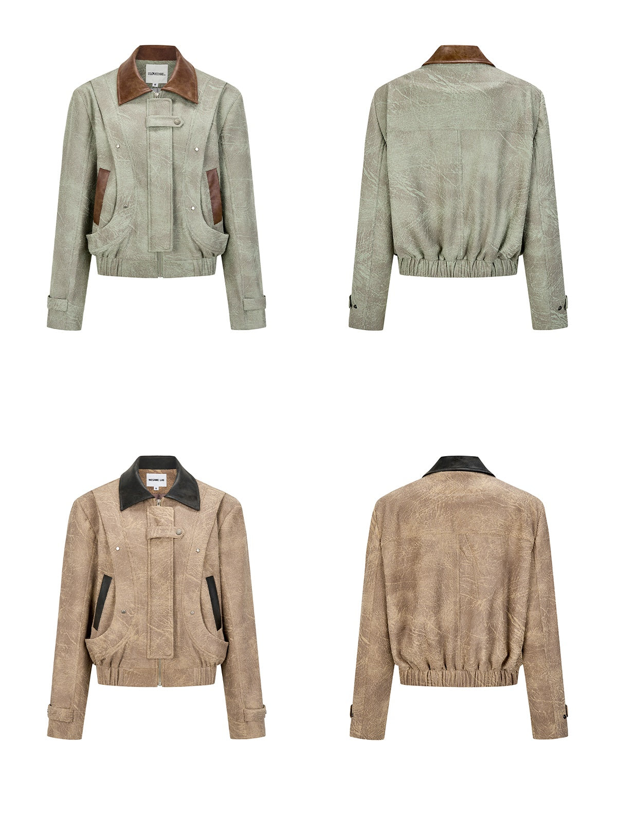 Imitation Suede Stud Design Jacket