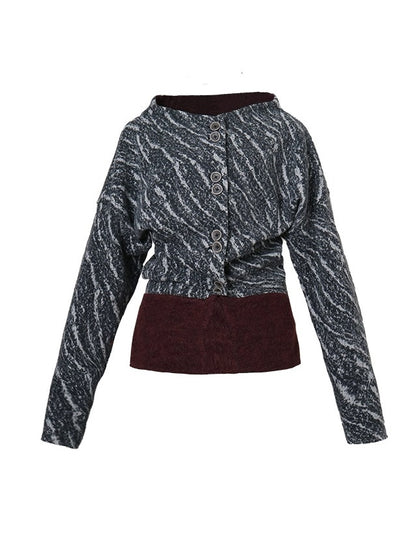 Cardigan de couleur jacquard