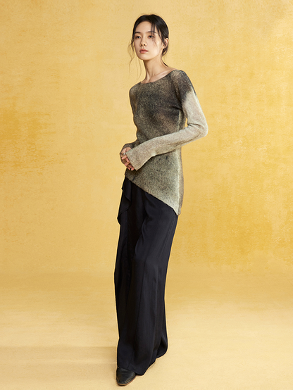 Loose-leaf Drape Wide-leg Casual Pants