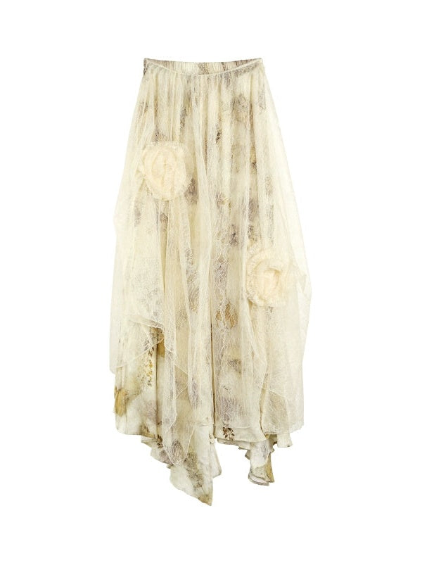 Lace Flower Fairy Long Skirt