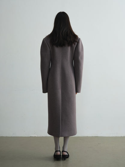 Drape Collar Modern Coat With Scarf