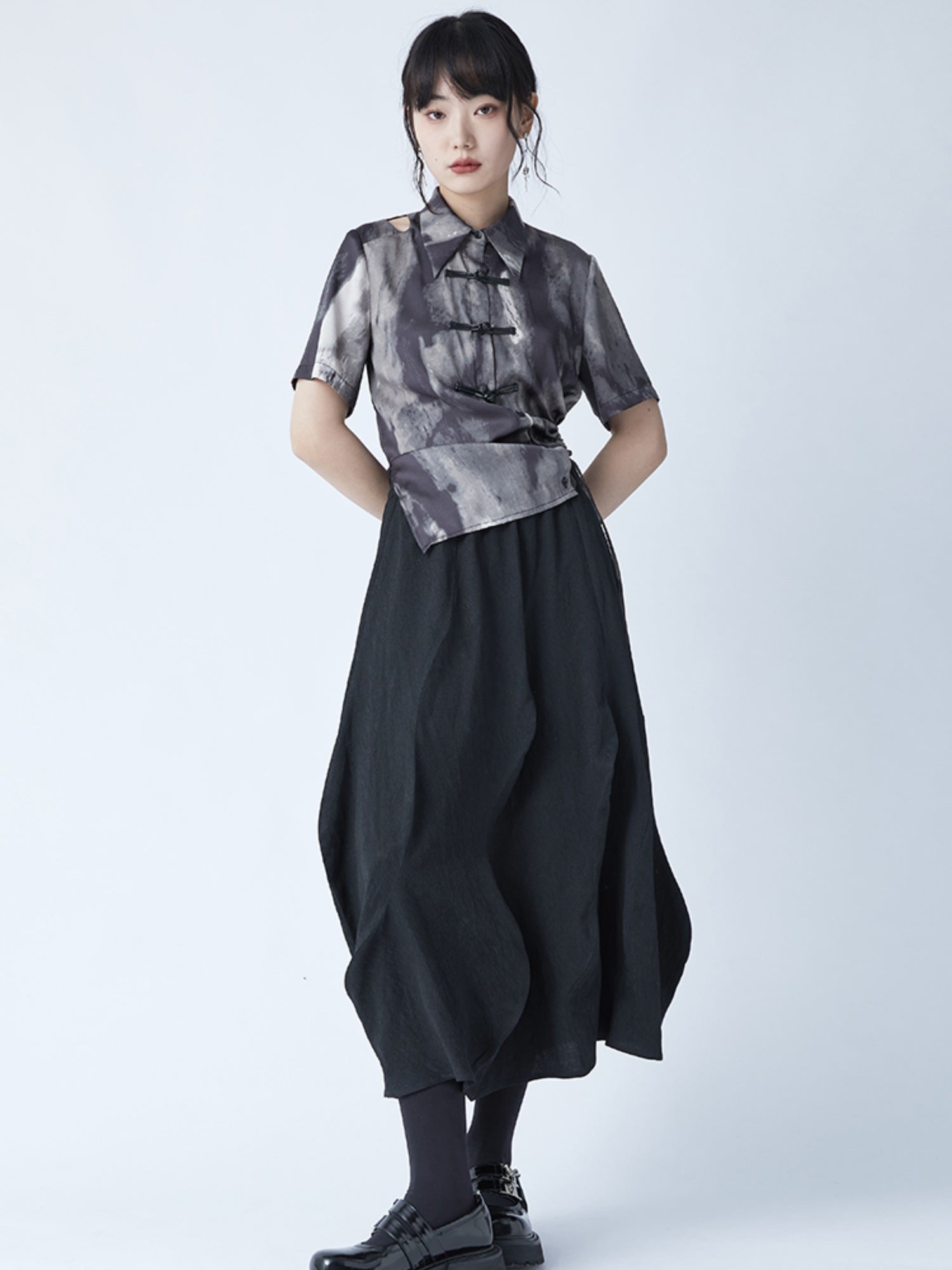 Irregular Wave A-line Skirt