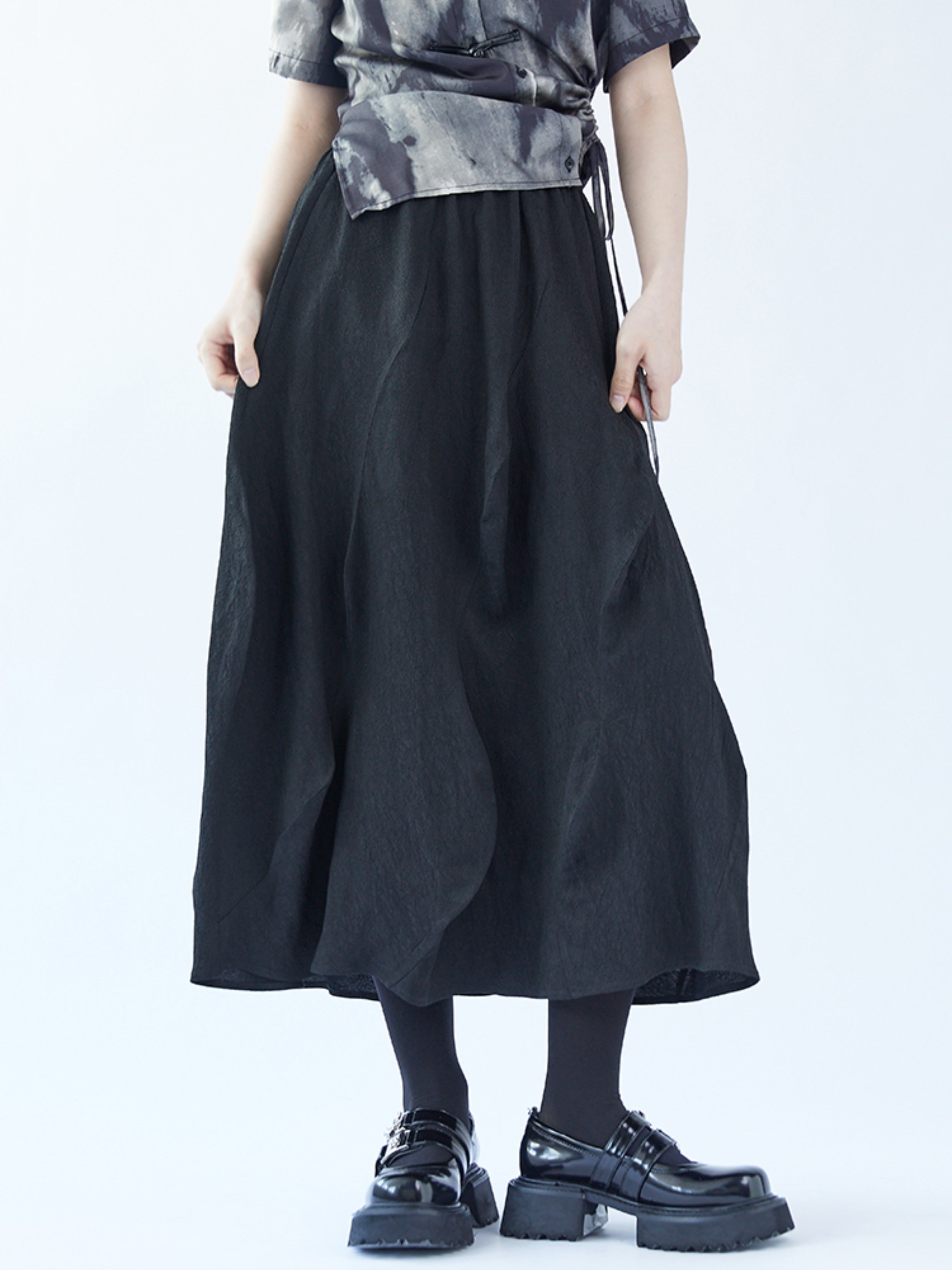 Irregular Wave A-line Skirt