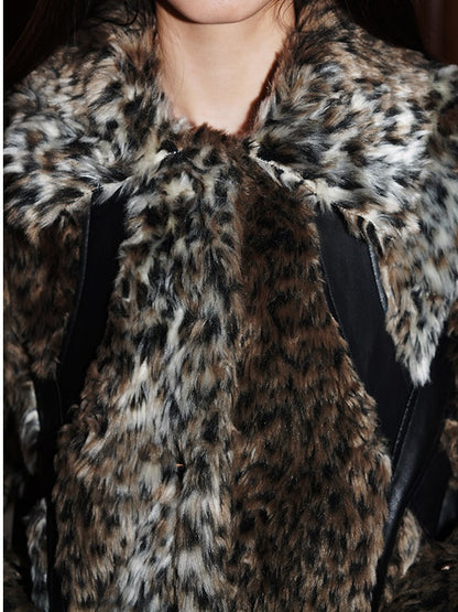 Leopard Fur Short Loose Jacket