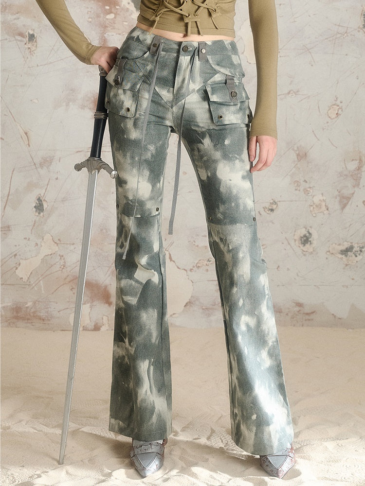 Printed Slim Fit And Booted Pants