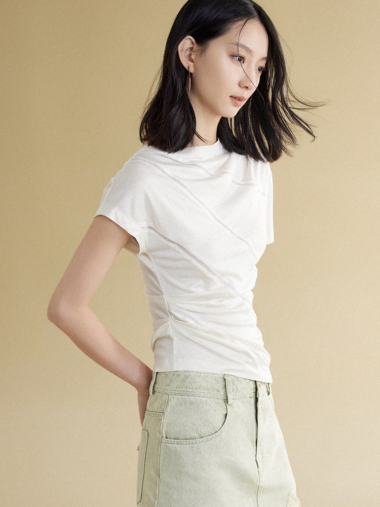 Oblique Split Irregular T-shirt