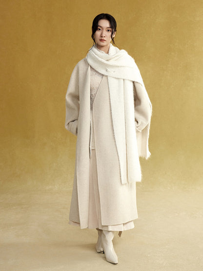 Collarless Long Double-sided Gown Coat