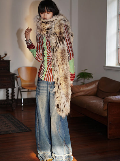 Plush Imitation Fur Stole