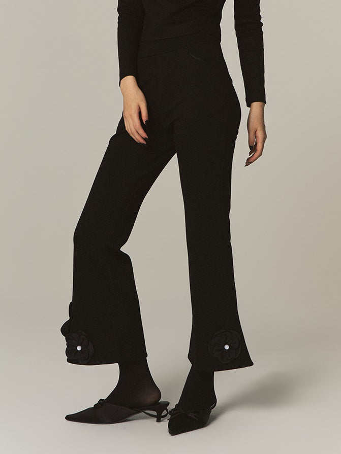 Pantalon de fusée à taille haute mince