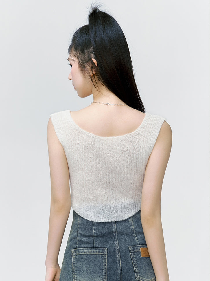 Ribbon Tight Cropped Summer-Knit