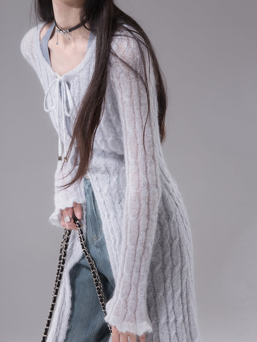 Long Cardigan &amp; Vest Set-up